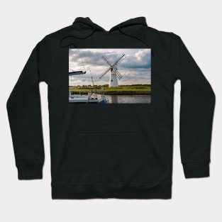 Thurne Mill at Thurne Mouth in the Norfolk Broads Hoodie